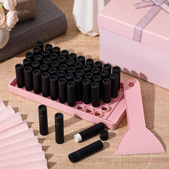 Fuyoooo lip balm scraper helps level and clean excess after pouring