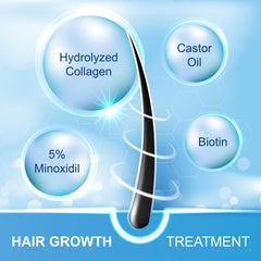 Close-up of FUZYAT minoxidil spray applying to the scalp for targeted treatment.