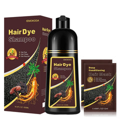 Fvquhvo Instant Black Hair Shampoo bottle for at home color convenience.