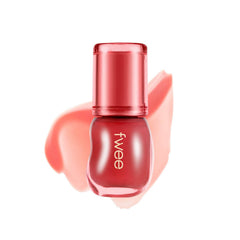 Fwee 3D Voluming Gloss Sorbet application swatch for instant shine.