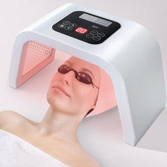 Fxtiaa LED face mask front view with seven color therapy options for home skincare