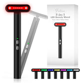 Fxtiaa LED wand with red light on face for smoothing and firming.