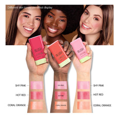 FYEBOO blush stick twist action demonstrates effortless application without tools.