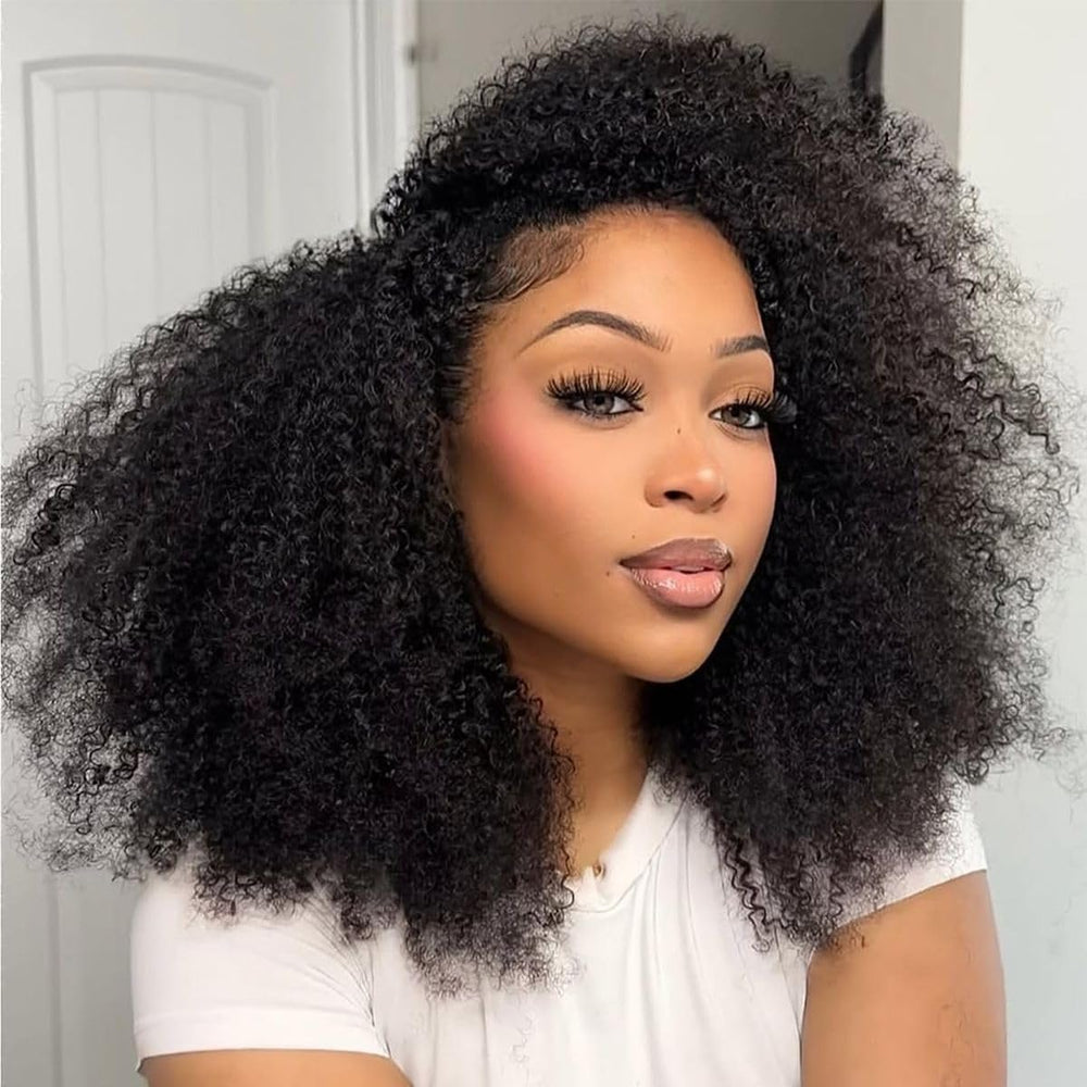 FYKD half wig glueless cap offers breathable comfort for all-day wear.