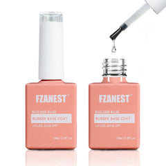 FZANEST Rubber Base Gel bottle for a durable base coat and smooth nails.