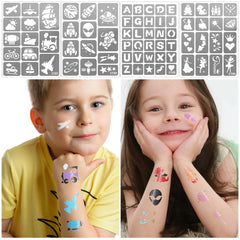 Gabizafia 183pcs stencils featuring butterflies for bright, easy body art.
