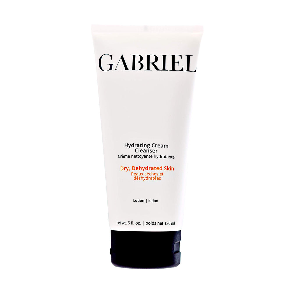 Gabriel Cosmetics Hydrating Cream Cleanser bottle close-up for gentle daily cleansing.
