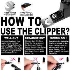 GA&EN Black Premium Adjustable Nail Clipper ergonomic handle for comfortable grip
