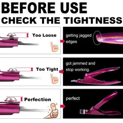 GA&EN Elegant Violet Red ergonomic handle in use demonstrating comfortable grip.
