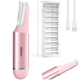 Galtxen Sonic Dermaplane Razor face close-up for smoother makeup