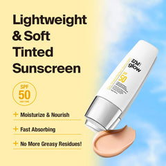 GANGNAM GLOW Day Shield sheer texture spread for a dewy, natural glow.