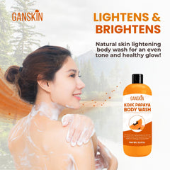 Ganskin Turmeric Body Wash delivers a bright glow through lather.