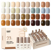 GAOY gel nail polish kit with white colors for at‑home manicure