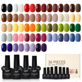 GAOY 36-pcs gel nail polish set shown in full kit for versatile at-home manicures.