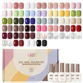 GAOY 42 Pcs Gel Nail Polish Kit for at-home manicure with professional colors.