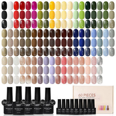 GAOY 60-pcs gel nail polish set front view for versatile at-home manicures