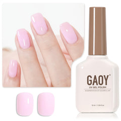 GAOY Baby Pink Gel Nail Polish bottle for easy at-home manicures.