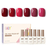 GAOY Berry Collection hot pink gel polish for at-home quick manicures