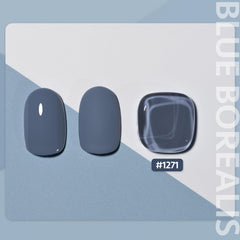 GAOY Blue Borealis bottle cap close-up highlighting precision brush for smooth color.