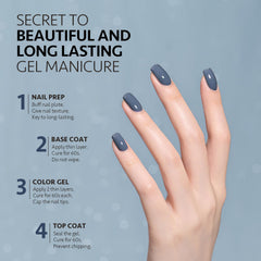 GAOY Blue Borealis during wet application demonstrates even coverage for nails.