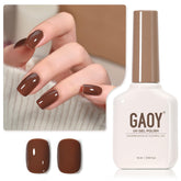 GAOY brown gel nail polish amber brown bottle for at-home manicures.