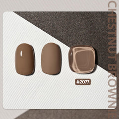GAOY Brown gel polish color swatch shown for nail art ideas.