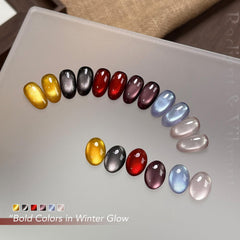 GAOY six-color gel polish swatches offer versatile glitter options