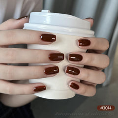 GAOY chocolate gel polish color swatches with rich finish.