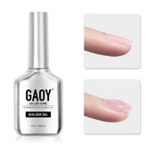 GAOY Clear Builder Gel front view for durable natural nail extension