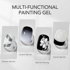 GAOY creamy painting gel texture enables smooth, precise line work on nails