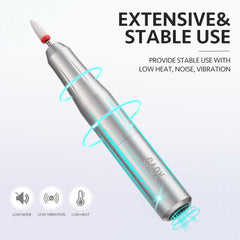 GAOY Electric Nail Drill LED display shows RPM for precise control.