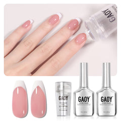 GAOY French manicure kit stamper ready for precise tip application.