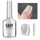 GAOY Glassy Cat Eye gel polish bottle showing silvery moonlight shimmer