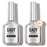 GAOY glassy clear top coat bottle delivers a high gloss finish for long lasting shine