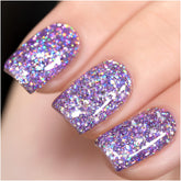 GAOY Lavender Fields 1116 bottle with sparkling glitter for eye-catching nails