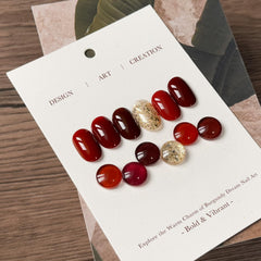 GAOY gold and scarlet gel polish color for festive nail art.