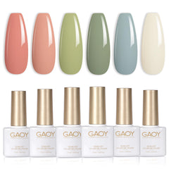 GAOY green gel nail polish bottle offers salon-like shine at home.