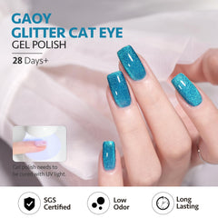 GAOY holographic finish close-up highlights long-lasting shine and dimension.