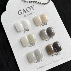 GAOY Jelly color swatch displaying six translucent shades