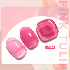 GAOY Jelly Gel swatch layer demonstrates buildable translucence for chic nails.