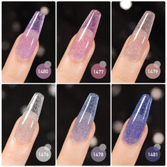 GAOY Jelly Glitter six-color set packaging view for versatile nail art