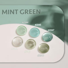 GAOY jelly green glitter cat-eye polish shows holographic shimmer for chic nails