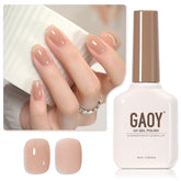 GAOY Jelly Nude gel polish bottle with translucent nude shade for DIY nails.