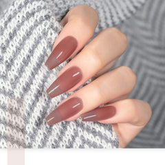 GAOY Jelly Nude sheer brown glow demonstrates warm, buildable color.