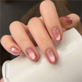 GAOY Jelly Pink Cat Eye Nail Polish with pink jelly hue and cat eye shimmer for radiant nails