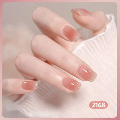 GAOY Jelly Pink Milky White bottle close-up with translucent shimmer