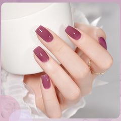 GAOY Jelly Purple gel polish application guide for smooth, even coats.