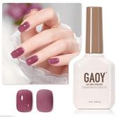 GAOY Jelly Purple gel polish bottle with buildable color range for nail art.