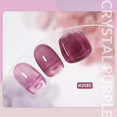 GAOY Jelly Purple swatches preview sheer to opaque results for DIY nails.