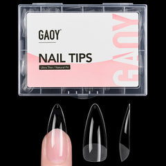 GAOY Medium Stiletto Tips 240pcs bundle for at-home nail art.